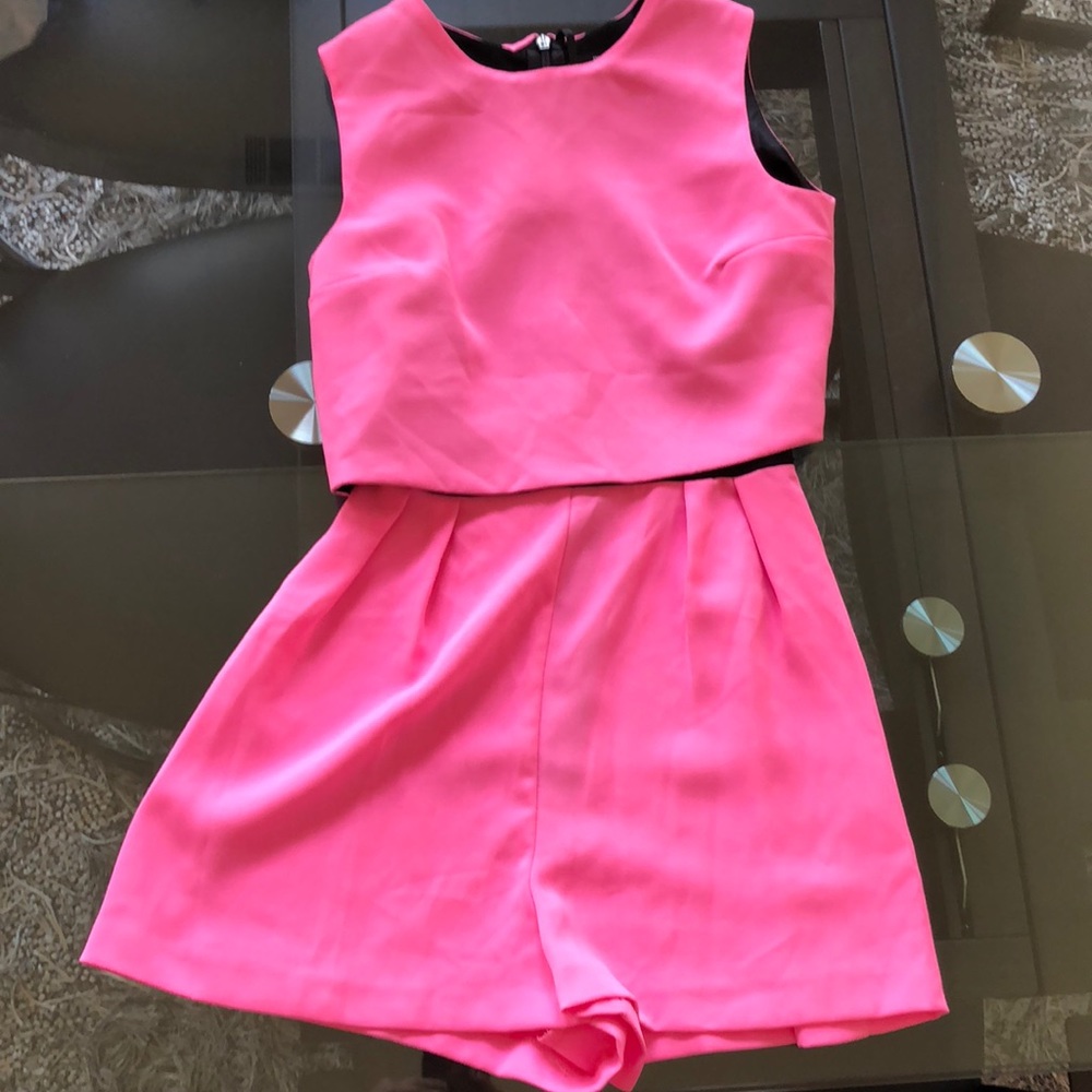 Topshop Pink Romper PETITE